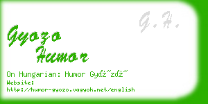 gyozo humor business card